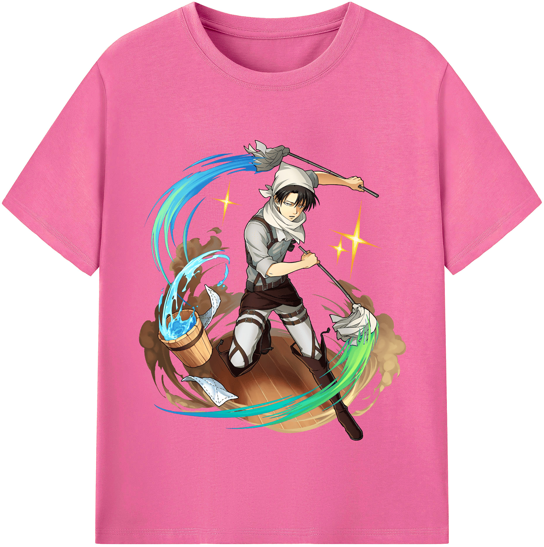 （画像用） 進撃の巨人 リヴァイ·アッカーマン Attack on Titan Levi Ackerman レディースカジュアルプリントTシャツ（綿100％）